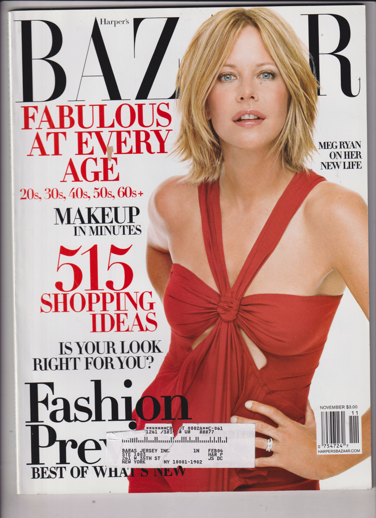 Harper's Bazaar Mag Meg Ryan And Her New Life November 2003 012420nonr
