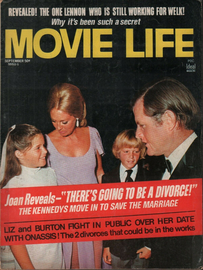 Movie Life September 1972 The Kennedys Liz Burton Joan 061919AME