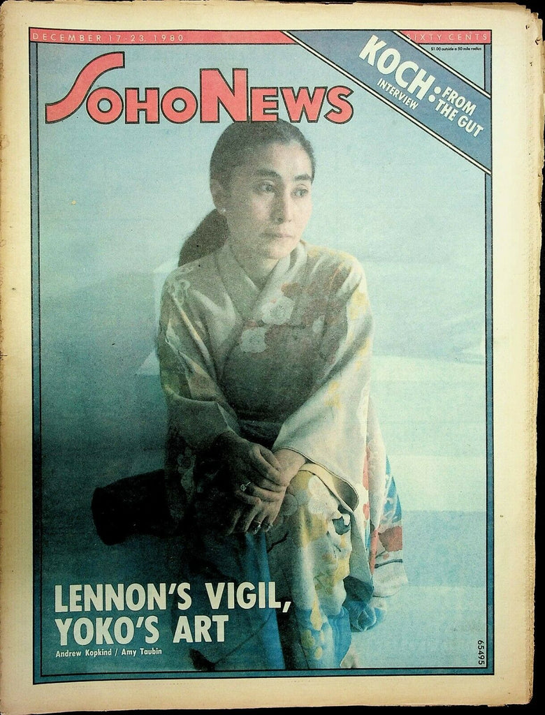 Soho News NYC December 17-23 1980 Yoko Ono John Lennon 091120ame