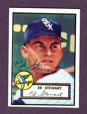 Autographed Signed 1952 Topps Reprint Series #279 Ed Stewart w/coa jh33