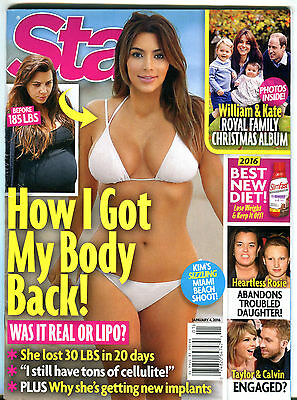 Star Magazine January 4 2016 Kim Kardashian Rosie O'Donnell EX 030416jhe