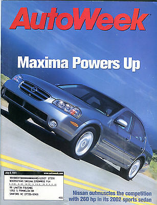 AutoWeek Magazine July 9 2001 Nissan Maxima EX 012916jhe