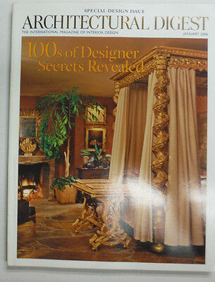 Architectural Digest Magazine 100s Of Designer Secrets January 2006 070415R