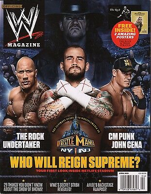 WWE Magazine April 2013 The Undertaker, John Cena No Poster EX 121115DBE