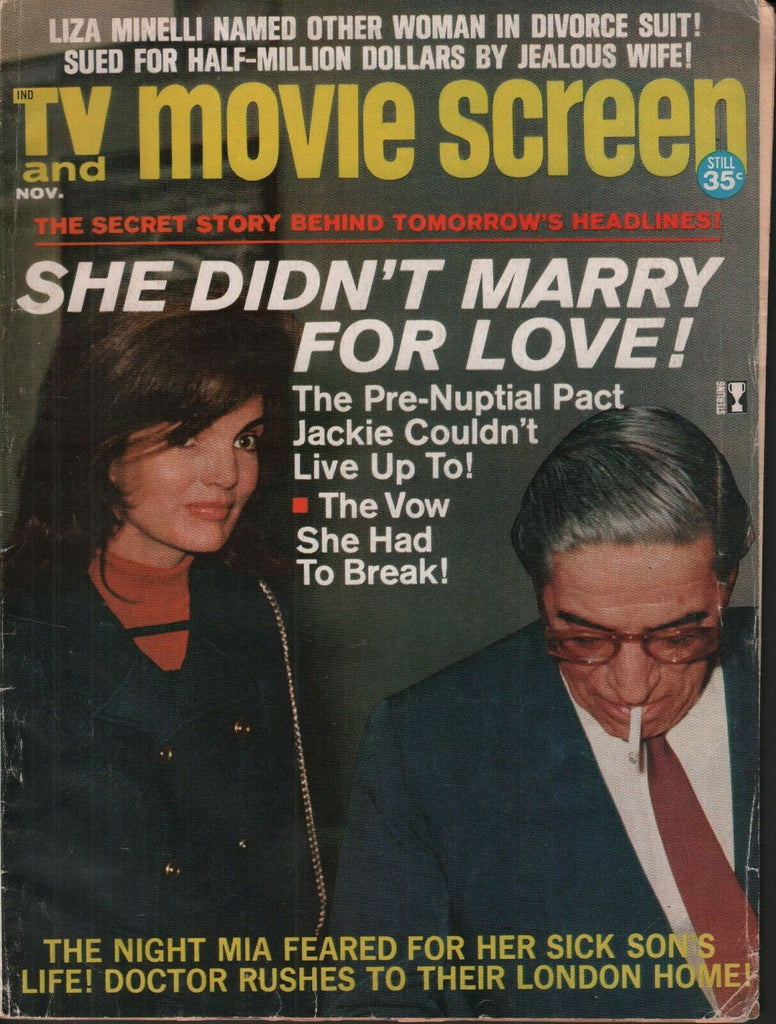 TV & Movie Screen November 1970 Jackie Kennedy Onassis 062019AME
