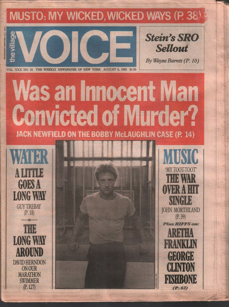 The Village Voice NYC August 6 1985 Jack Newfield Aretha Franklin 012120AME2