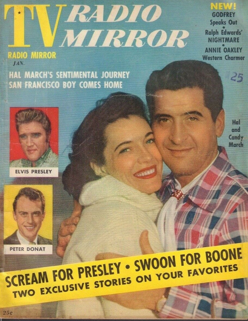 TV Radio Mirror January 1957 Elvis Presley Peter Donat Candy March 013119DBE2