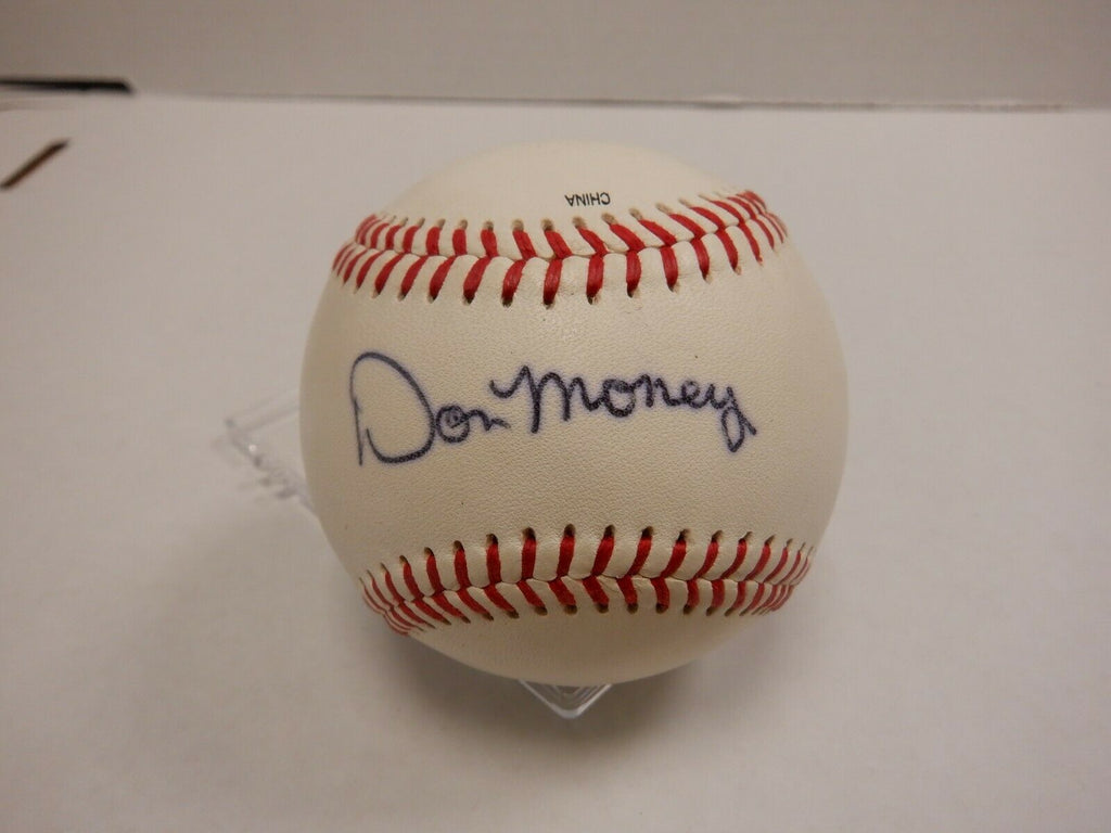 Don Money Autographed Signed Rawlings OLB1 MLB Baseball wCOA 012020DBT