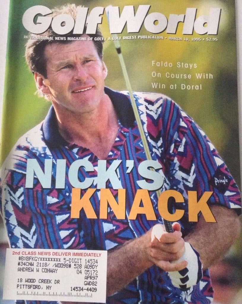Golf World Magazine Nick Faldo Win At Doral March 10, 1995 072417nonrh