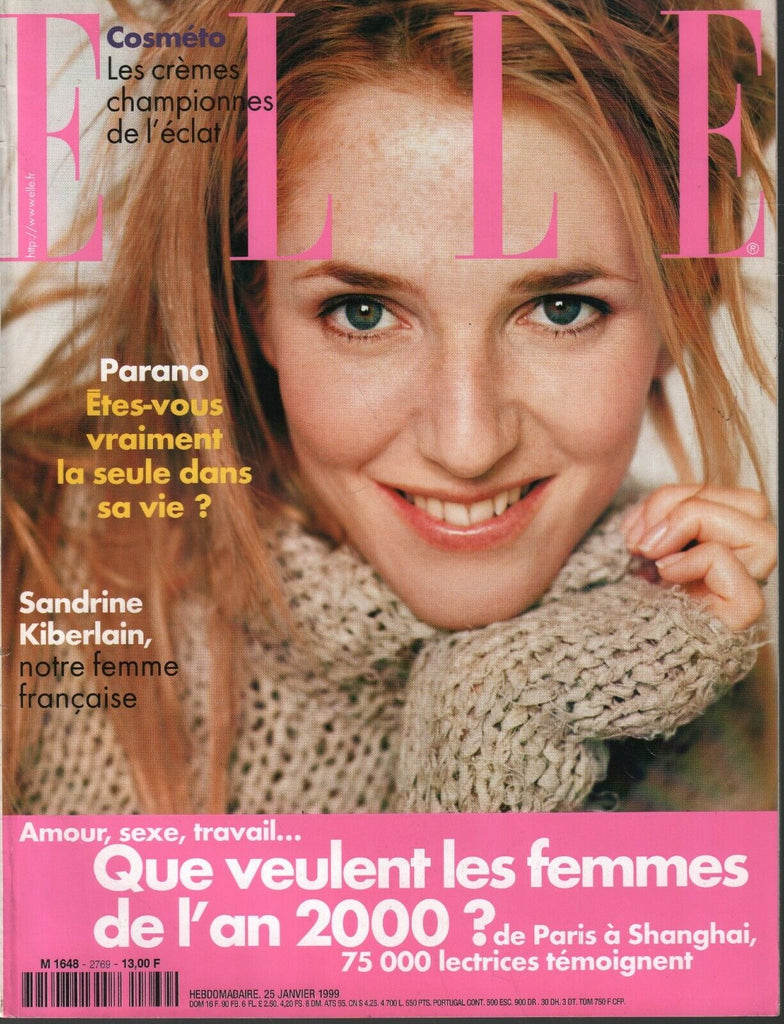 Elle French Fashion Magazine January 25 1999 Sandrine Kiberlain 100820ame