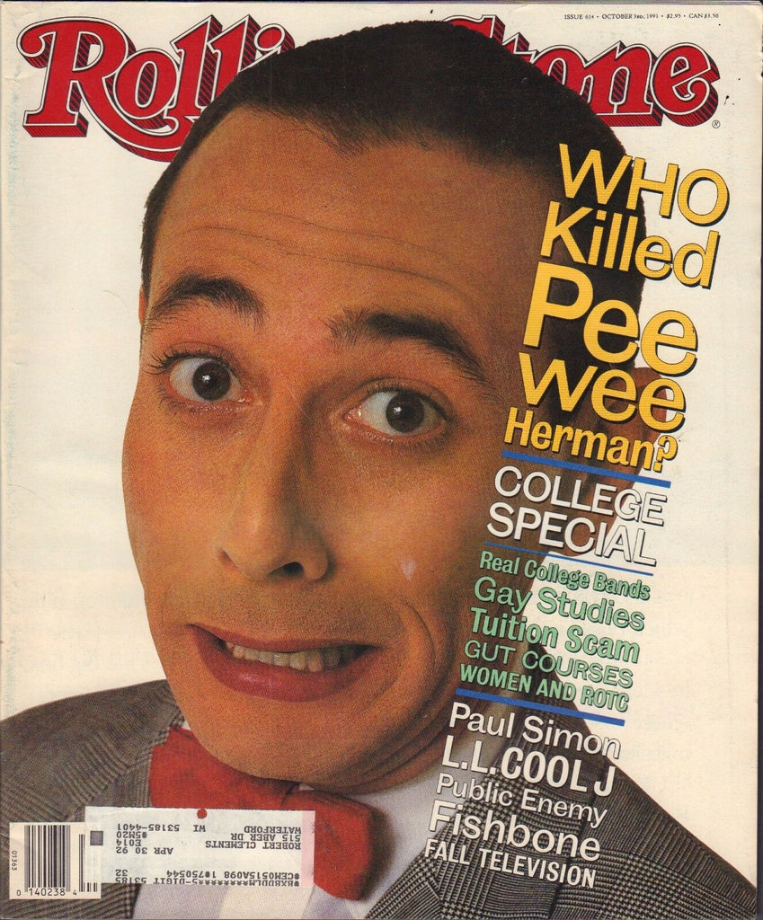 Rolling Stone October 3 1991 Pee Wee Herman, L.L. Cool J w/ML 122616DBE