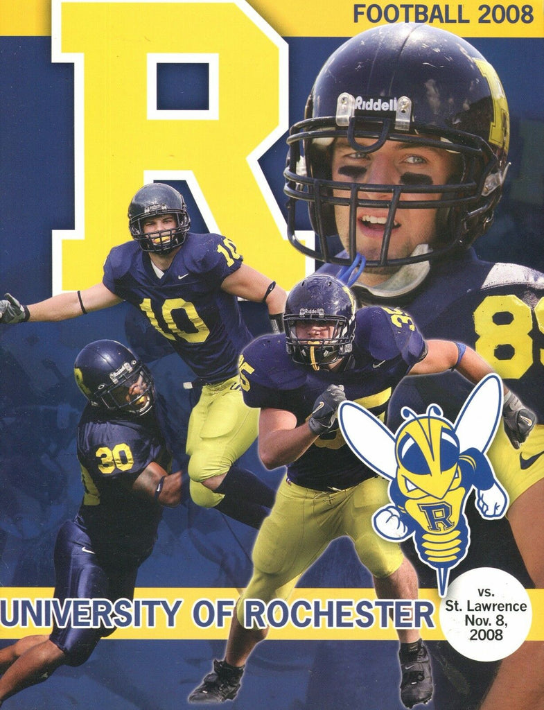 University Of Rochester Football 2008 vs. St. Lawrence Program EX 020817jhe