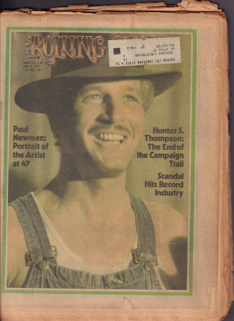 Rolling Stone July 5 1973 Paul Newman, Hunter S Thompson w/ML 122216DBE