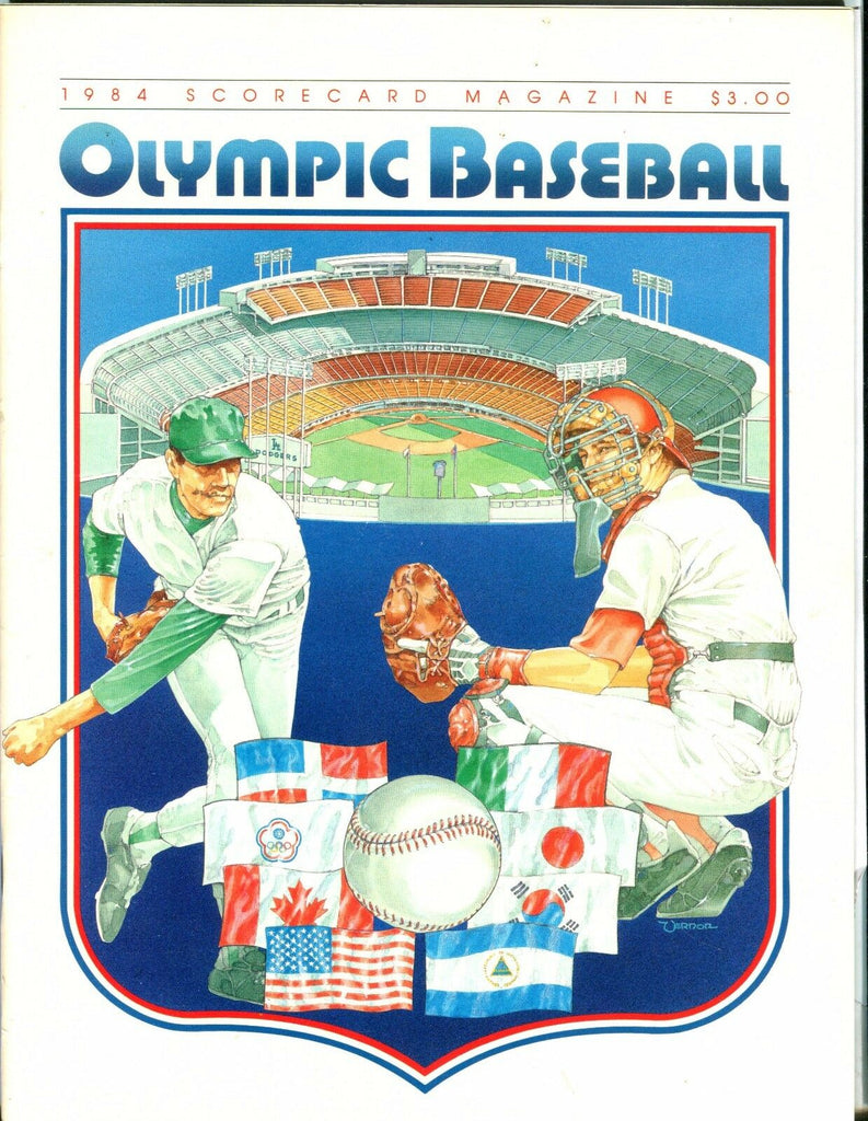 1984 Olympic Baseball Scorecard Magazine Mark McGwire EX 032017nonjhe