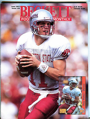 Beckett Football Card Monthly June 1993 Drew Bledsoe EX 080916jhe