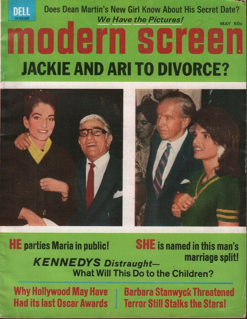 Modern Screen May 1970 Jackie Kennedy Onassis Dean Martin 072219AME