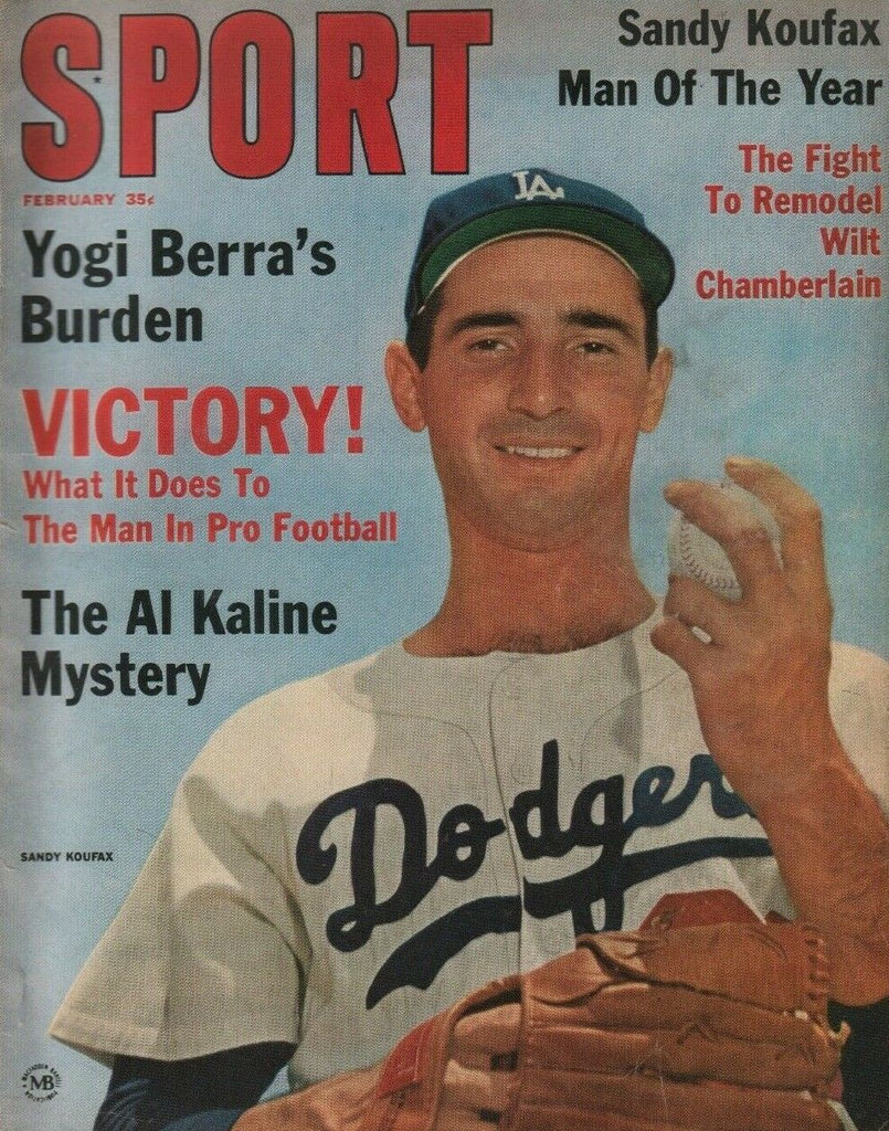 Sport February 1964 Yogi Berra Al Kaline Sandy Koufax Wilt Chamberlain 050819DBE