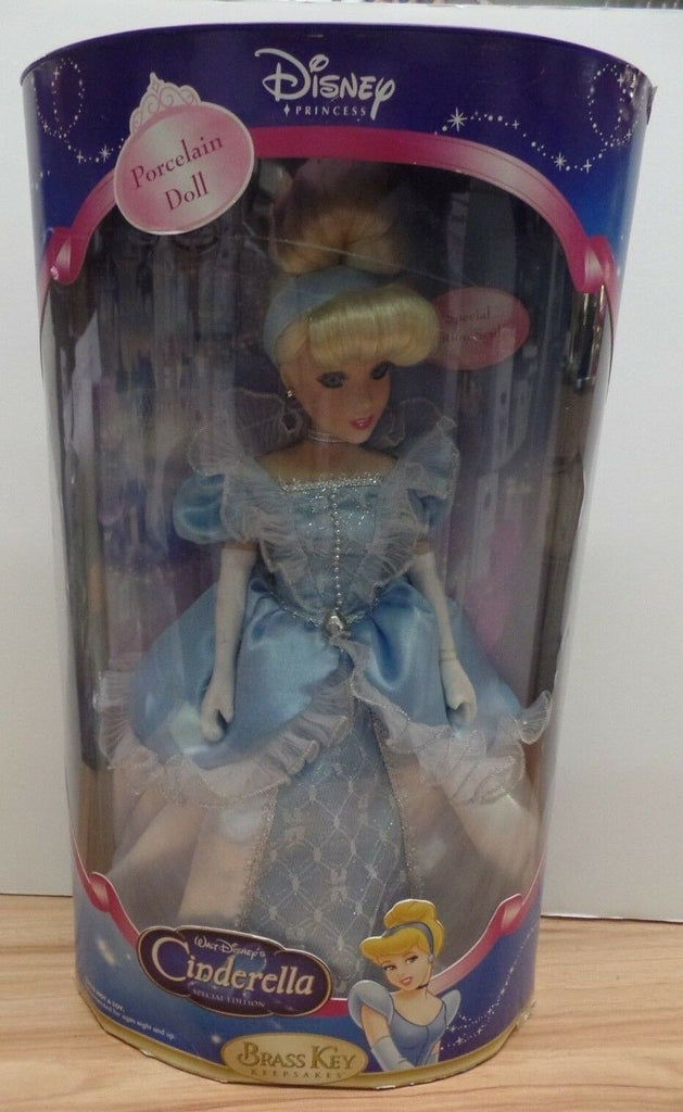Cinderella Disney Brass Key 14" Porcelain Doll 101518Btub2
