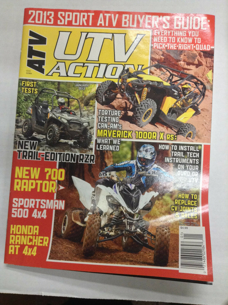 ATV UTV Action Magazine Maverick 1000R X RS January 2013 032617nonR