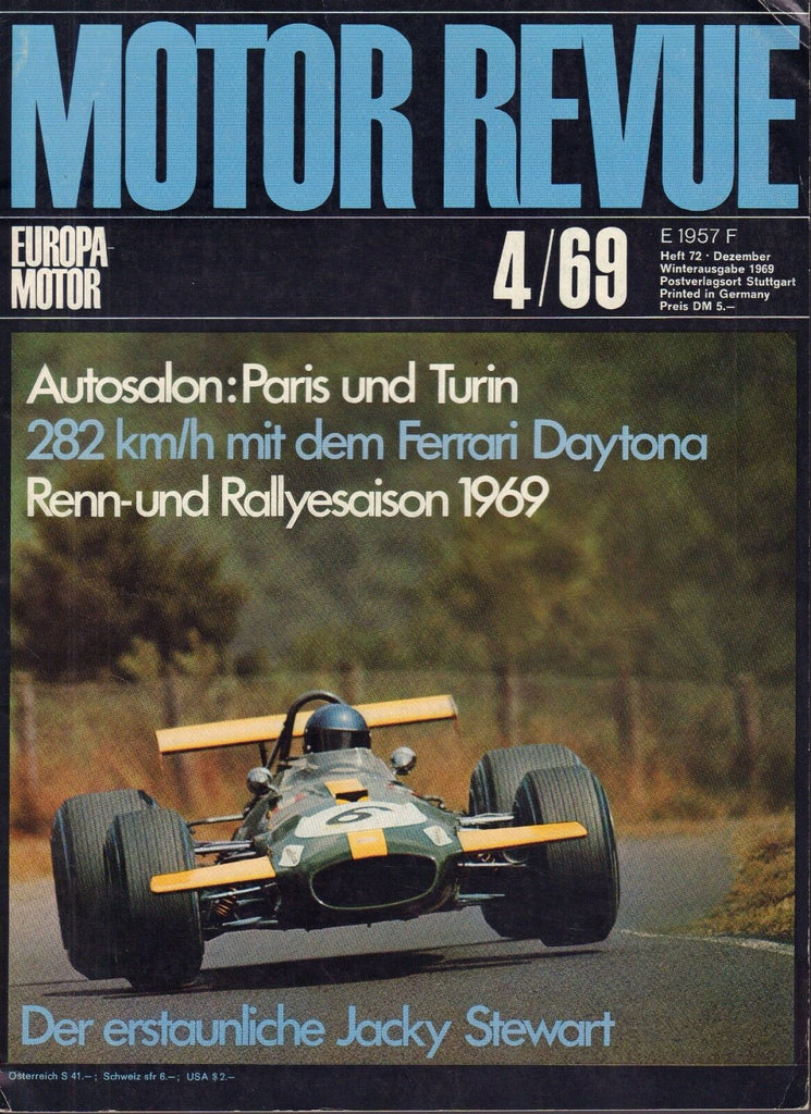 Motor Revue April 1969 Ferrari Daytona German Auto Magazine 051617nonDBE