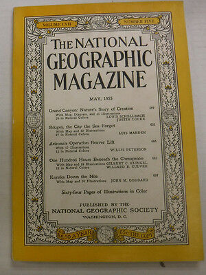 National Geographic Magazine Grand Canyon & Bruges May 1955 081115R