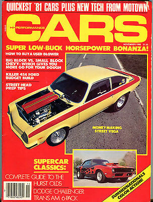 Hi-Performance Magazine November 1980 Money-Making Street Vega EX 030116jhe
