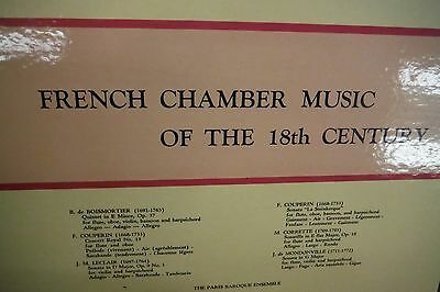 French Chamber Music of the 18th Century 33 RPM VINYL 011216 TLJ