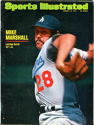 Sports Illustrated Magazine August 12 1974 Mike Marshall EX 031516jhe