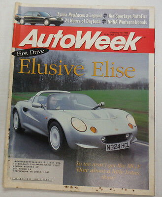 Autoweek Magazine Elusive Elise & Acura Replaces A Legend February 1996 051615R2