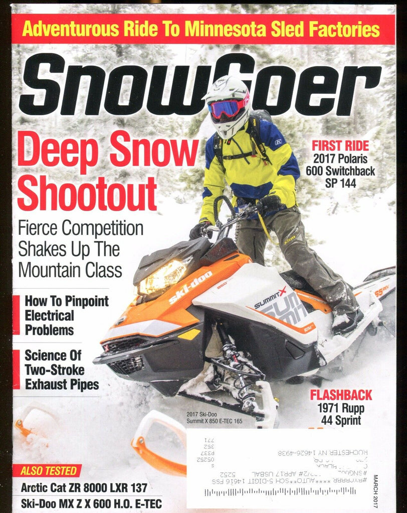 SnowGoer Magazine March 2017 EX w/ML 021517jhe