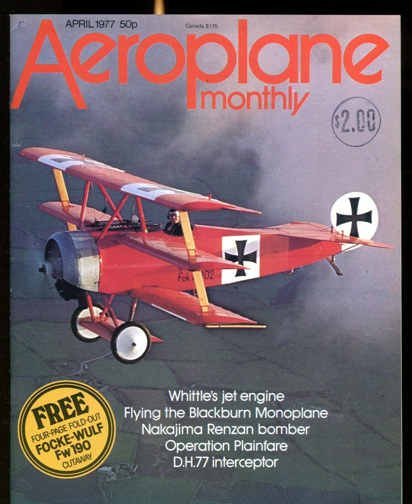 Aeroplane Monthly Magazine April 1977 Blackburn Monoplane EX No ML 120216jhe