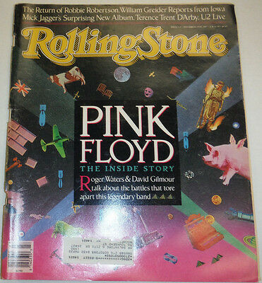 Rolling Stone Magazine Pink Floyd & Mick Jagger November 1987 022015r