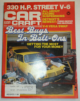 Car Craft Magazine Street V-6 & Bolt Ons August 1983 WITH ML 031215R2