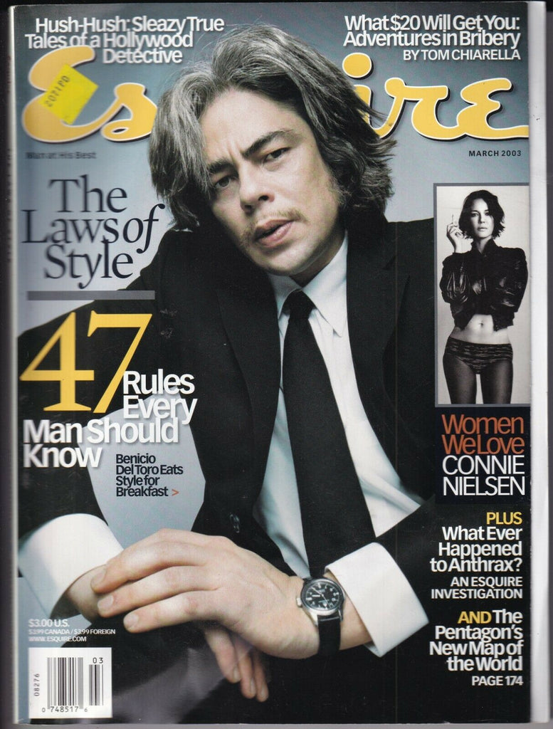 Esquire Mag Benicio Del Toro Connie Nielsen March 2003 112719nonr