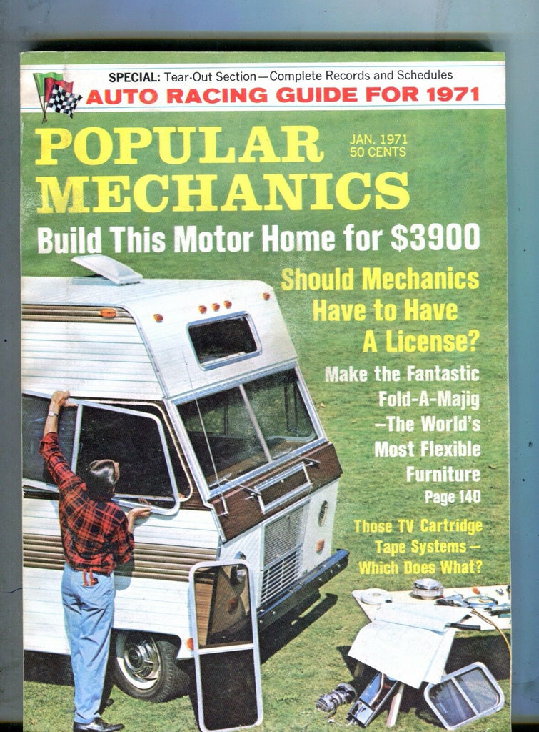 Popular Mechanics Magazine January 1971 $3900 Motor Home 062717nonjhe