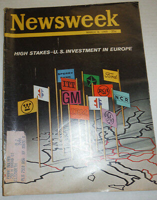 Newsweek Magazine High Stakes U.S. Investment In Europe March 1965 021315R