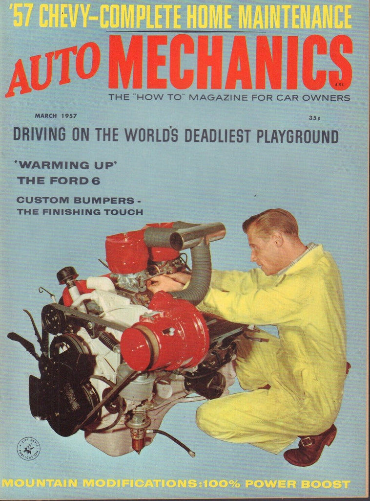 Auto Mechanics March 1957 Custom Bumpers, Mountain Modifications 052517nonDBE