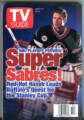 TV Guide April 5-11 1997 NHL Playoff Preview Dominik Hasek Sabres EX 011516jhe