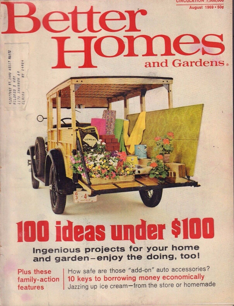 Better Homes and Gardens August 1969 100 Ideas Under $100 w/ML 011117DBE