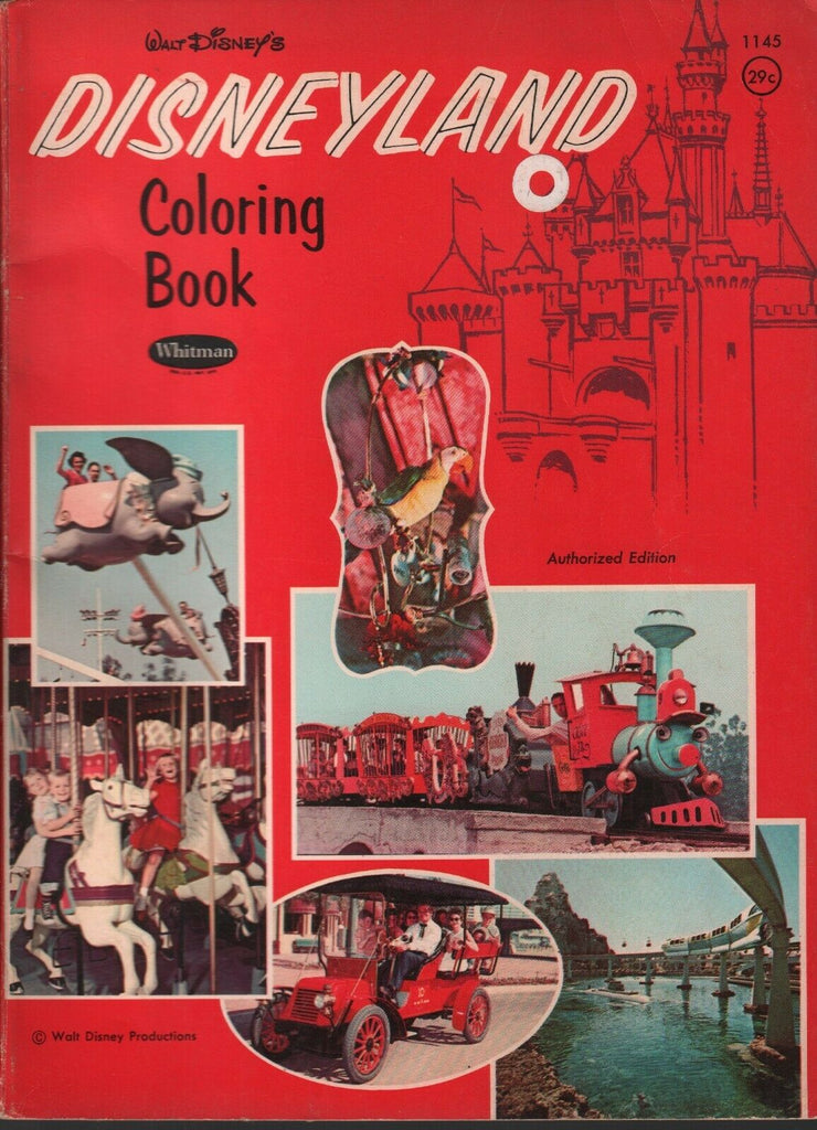 Disneyland Coloring Book Whitman 1980 Authorized Edition 010720AME2