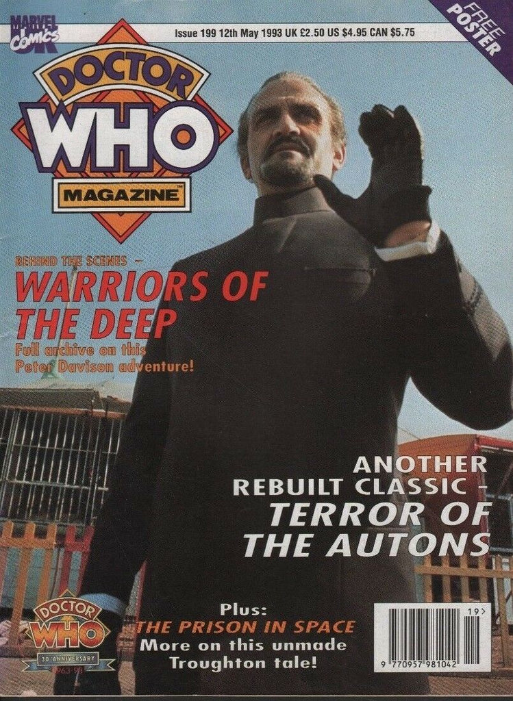 Doctor Who Marvel Magazine May 1993 Warriors of the Deep With poster 032818DBE
