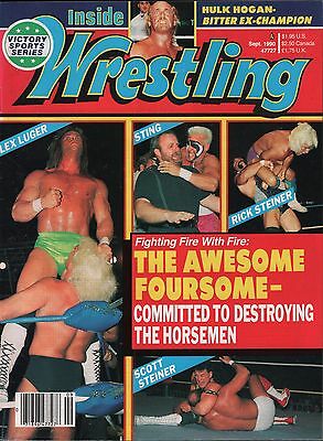 Inside Wrestling September 1990 Lex Luger, Scott Steiner, Sting VG 020416DBE