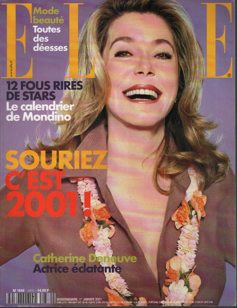 Elle French Magazine 1 Janvier 2001 Catherine Deneuve Fashion 091719AME2