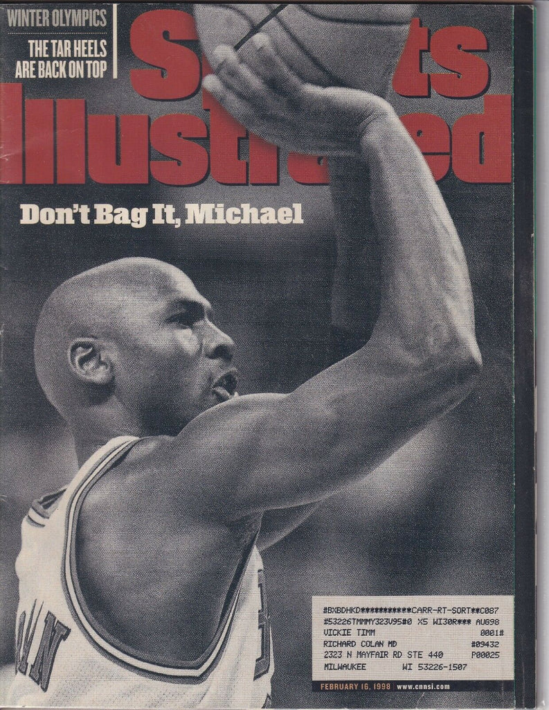 Sports Illustrated Magazine Michael Jordan Olympics February 16, 1998 041019nonr