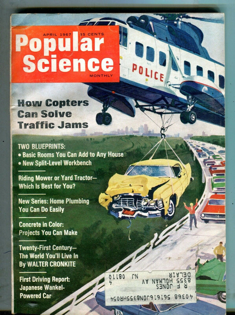 Popular Science Magazine April 1967 Traffic Jams Copters 062317nonjhe