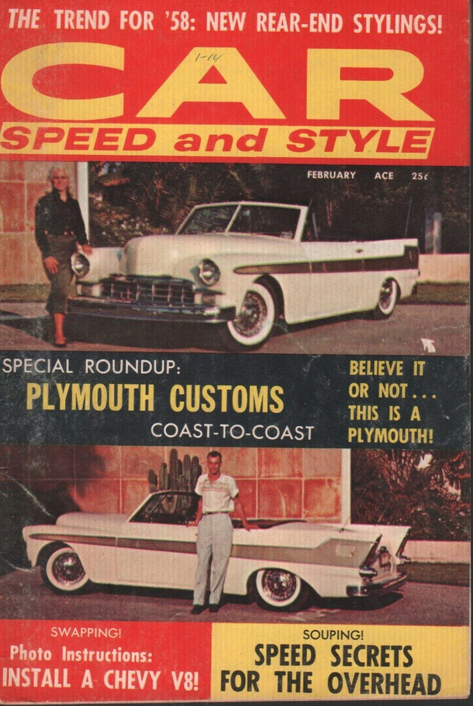 Car Speed and Style Vintage Magazine February 1958 Irwin Stein 121518AME