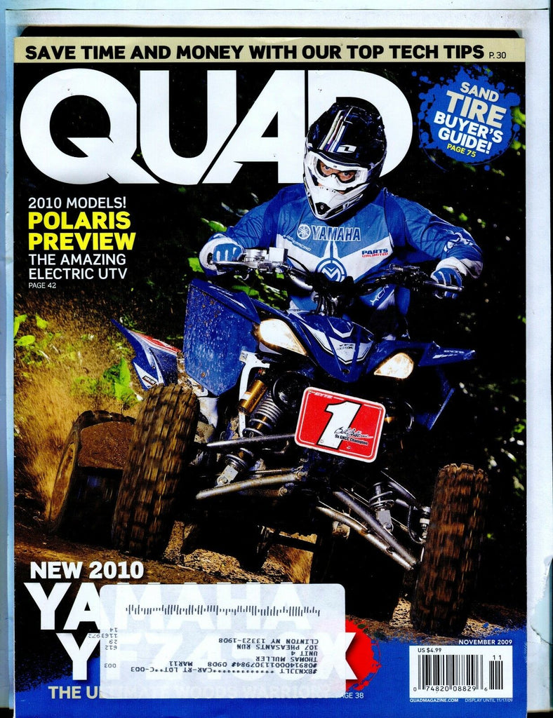 Quad Magazine November 2009 Polaris EX w/ML 032817nonjhe