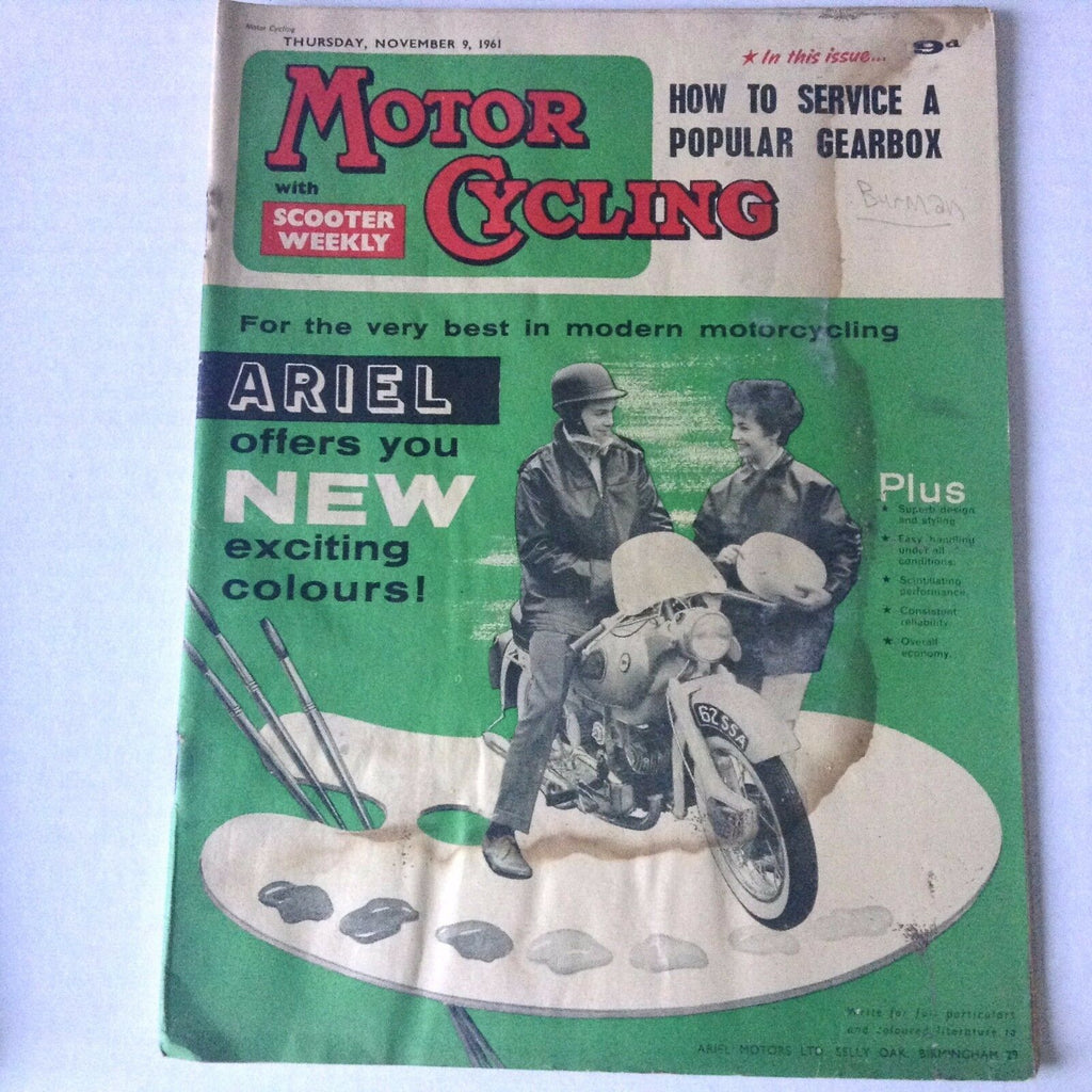 Motor Cycling Magazine How To Service A Gearbox November 9, 1961 062317nonrh