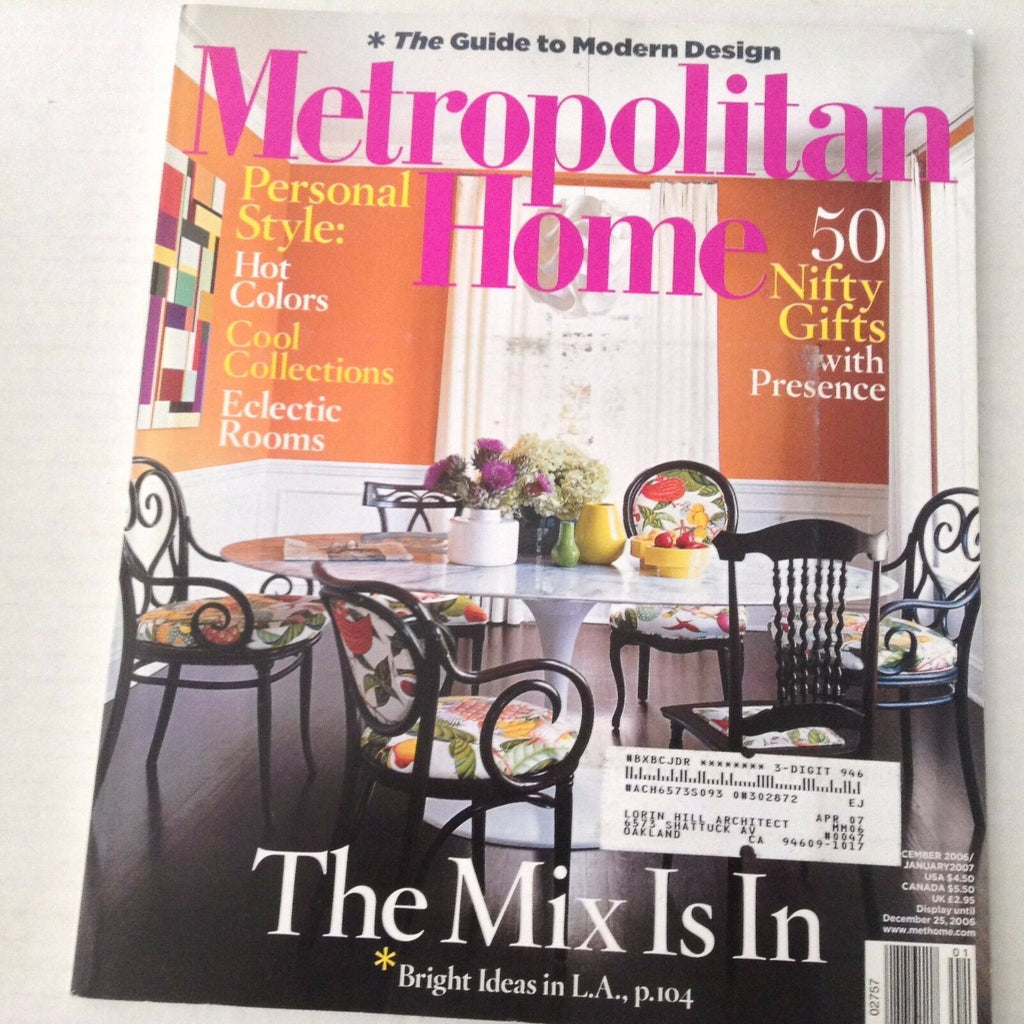 Metropolitan Home Magazine Bright Ideas In L.A. Dec/January 2007 070217nonrh