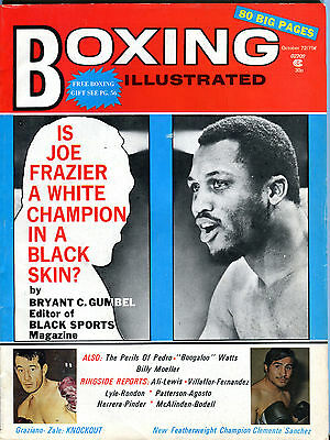 Boxing Illustrated October 1972 Joe Frazier Bryant Gumbel EX 020216jhe